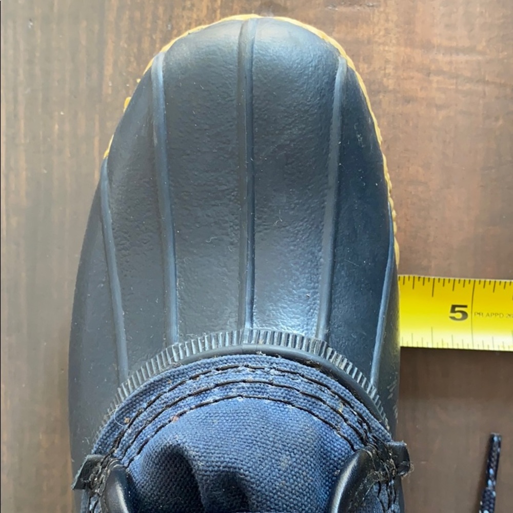 L.l. Bean navy waxed canvas duck bill boots - Picture 10 of 12